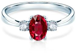 SAVICKI Inel Red Passion: aur alb, rubin - savicki - 7 442,00 RON