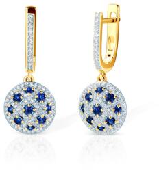 SAVICKI Cercei SAVICKI: aur bicolor, safire albastre, diamante - savicki - 6 339,00 RON