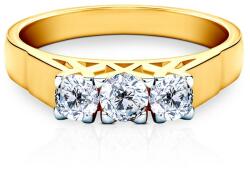 SAVICKI Inel pentru aniversarea a 30 de ani de la nuntă SAVICKI: aur bicolor, diamante