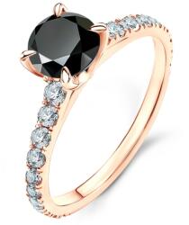 SAVICKI Inel de logodnă Share Your Love: aur roz, diamant negru - savicki - 8 407,00 RON