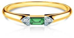 SAVICKI Inel de logodnă SAVICKI: aur bicolor, smaralde, diamante - savicki - 5 419,00 RON