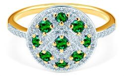 SAVICKI Inel de logodnă SAVICKI: aur bicolor, smaralde, diamante - savicki - 6 126,00 RON