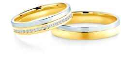 SAVICKI Verighete: aur bicolor, semicirculare, 4 mm - savicki - 11 859,00 RON