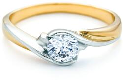 SAVICKI Inel de logodnă SAVICKI: aur bicolor, cu diamante
