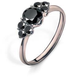 SAVICKI Inel Fairytale: aur negru, diamant negru