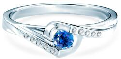 SAVICKI Inel Heart of the Ocean: aur alb, safir albastru - savicki - 3 421,00 RON