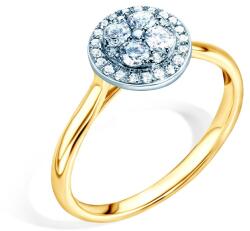 SAVICKI Inel de logodnă SAVICKI: aur bicolor, diamante - savicki - 7 040,00 RON