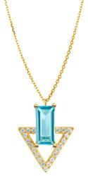 SAVICKI Colier cu pandantiv SAVICKI: argint placat cu aur, topaz, zirconiu - savicki - 480,00 RON