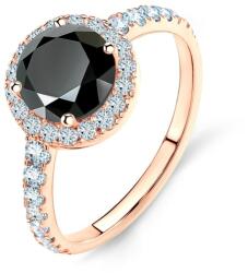 SAVICKI Inel de logodnă This is Love: aur roz, diamant negru - savicki - 12 250,00 RON
