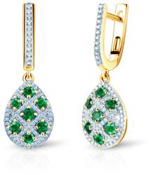 SAVICKI Cercei SAVICKI: aur bicolor, smaralde, diamante - savicki - 10 471,00 RON