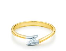 SAVICKI Inel de logodnă SAVICKI: aur bicolor, cu diamant - savicki - 2 522,00 RON