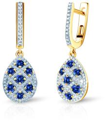 SAVICKI Cercei SAVICKI: aur bicolor, safire albastre, diamante - savicki - 9 393,00 RON