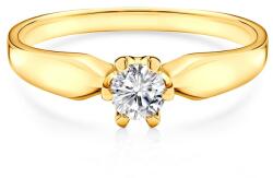 SAVICKI Inel de logodnă Triumph of Love: aur, safir alb - savicki - 3 526,00 RON
