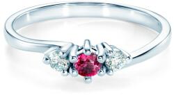 SAVICKI Inel Red Passion: aur alb, rubin - savicki - 4 663,00 RON