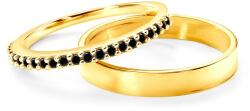 SAVICKI Verighete Share Your Love: aur, diamant negru, plate, 1, 4 mm și 3 mm