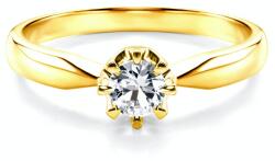 SAVICKI Inel de logodnă SAVICKI: aur, safir alb - savicki - 4 467,00 RON