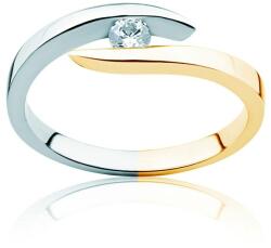 SAVICKI Inel de logodnă Minimalism: aur bicolor, cu diamant - savicki - 4 357,00 RON