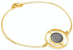 SAVICKI Brățară Celebrity cerc din argint placat cu aur cu onix 18 cm - savicki - 409,00 RON