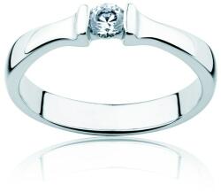 SAVICKI Inel de logodnă Minimalism: aur alb, cu diamant - savicki - 6 837,00 RON