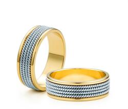 SAVICKI Verighete: aur bicolor, plate, 6 mm - savicki - 13 579,00 RON