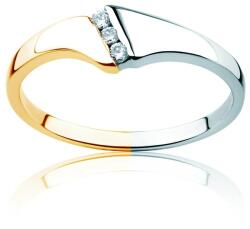 SAVICKI Inel de logodnă Minimalism: aur bicolor, cu diamante