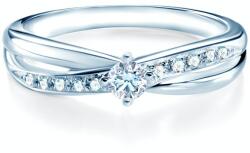 SAVICKI Inel de logodnă SAVICKI: aur alb, diamante - savicki - 7 933,00 RON