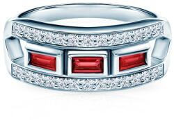 SAVICKI Inel de logodnă SAVICKI: aur alb, rubine, diamante - savicki - 16 751,00 RON