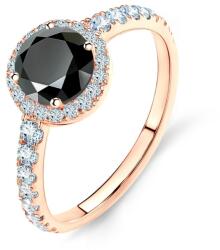 SAVICKI Inel de logodnă This is Love: aur roz, diamant negru - savicki - 7 204,00 RON