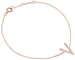 SAVICKI Colier cu litera V SAVICKI: aur roz, diamante - savicki - 1 619,00 RON