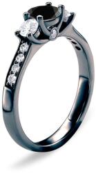 SAVICKI Inel de logodnă Dream: aur negru, diamant negru - savicki - 15 602,00 RON