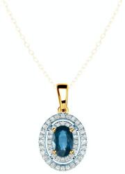 SAVICKI Pandantiv SAVICKI: aur, safir albastru, diamante - savicki - 3 923,00 RON