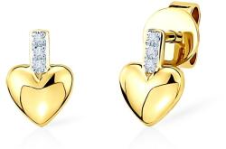 SAVICKI Cercei inimă SAVICKI: aur, diamante - savicki - 2 715,00 RON