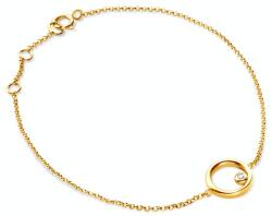 SAVICKI Brățară Celebrity cerc din aur 585 cu diamant alb 0.01 ct 17 cm