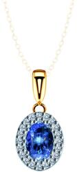 SAVICKI Pandantiv SAVICKI: aur bicolor, safir albastru, diamante - savicki - 5 738,00 RON
