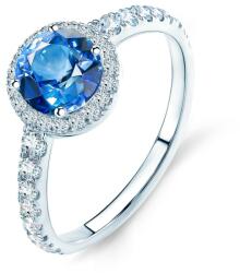 SAVICKI Inel de logodnă This is Love Love: aur alb, safir albastru - savicki - 9 990,00 RON