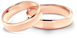 SAVICKI Verighete: aur roz, concave, 4 mm