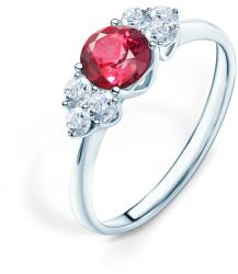 SAVICKI Inel de logodnă Fairytale: aur alb, rubin - savicki - 10 433,00 RON