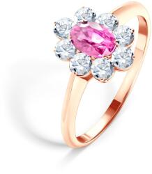SAVICKI Inel de logodnă SAVICKI RING: aur roz, safir roz, safire albe