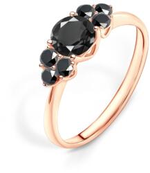 SAVICKI Inel de logodnă Fairytale: aur roz, diamant negru - savicki - 7 566,00 RON