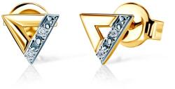 SAVICKI Cercei triunghiuri SAVICKI: aur, diamante - savicki - 1 089,00 RON