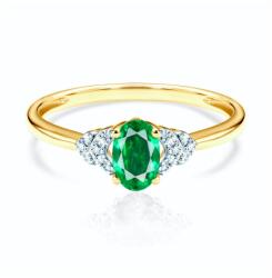SAVICKI Inel de logodnă SAVICKI: aur, smarald, diamante - savicki - 7 989,00 RON