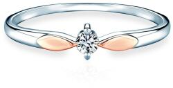 SAVICKI Inel de logodnă SAVICKI: aur bicolor, diamant - savicki - 5 512,00 RON