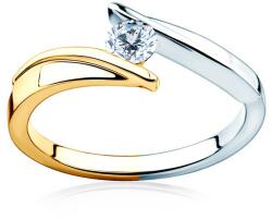 SAVICKI Inel de logodnă Minimalism: aur bicolor, cu diamant - savicki - 4 144,00 RON