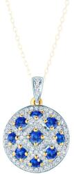 SAVICKI Pandantiv SAVICKI: aur bicolor, safire albastre, diamante - savicki - 3 179,00 RON