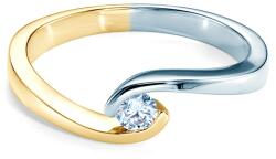 SAVICKI Inel de logodnă Classical Inspiration: aur bicolor, cu diamant - savicki - 3 603,00 RON