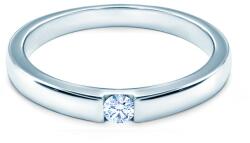 SAVICKI Inel de logodnă Minimalism: aur alb, cu diamant - savicki - 4 338,00 RON