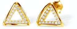 SAVICKI Cercei triunghi SAVICKI: Argint placat cu aur, zirconiu