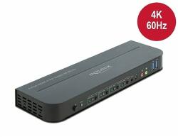 Delock HDMI KVM switch 4K 60 Hz USB 3.0-vel és audióval (11483)