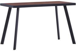 vidaXL Masă de bucătărie, lemn închis & negru, 120 x 60 x 75 cm, MDF (281862)