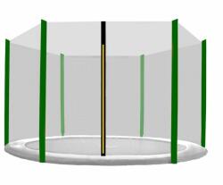AGA Külső védőháló 180 cm átmérőjű trambulinhoz 6 rudas AGA MR1506OUT-6DG - Fekete/sötét zöld (K11195)